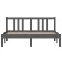 Estructura de cama madera maciza gris 140x200 cm de vidaXL, Camas y somieres - Ref: Foro24-814886, Precio: 113,74 €, Descuent...