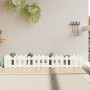 Arriate elevado jardín con valla madera pino blanco 200x30x30cm en Macetas y jardineras | Comprar online en Foru.es