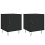 Mesitas de noche 2 uds madera de ingeniería negro 40x40x50 cm de vidaXL, Mesitas de noche - Ref: Foro24-827551, Precio: 47,29...