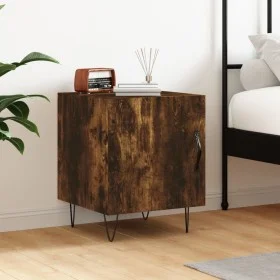 Nachttisch aus geräuchertem Eichenholzwerkstoff, 40 x 40 x 50 cm von vidaXL, Nachttische - Ref: Foro24-827558, Preis: 37,35 €...