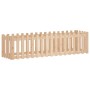 Arriate elevado jardín con valla madera maciza pino 200x50x50cm en Macetas y jardineras | Comprar online en Foru.es
