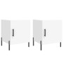 Mesitas de noche 2 uds madera de ingeniería blanco 40x40x50 cm de vidaXL, Mesitas de noche - Ref: Foro24-827581, Precio: 58,4...