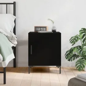 Black engineered wood nightstand 40x40x50 cm by vidaXL, Nightstands - Ref: Foro24-827566, Price: 36,58 €, Discount: %