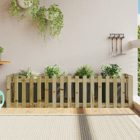 Arriate elevado jardín valla madera impregnada pino 200x50x50cm en Macetas y jardineras | Comprar online en Foru.es
