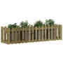 Arriate elevado jardín valla madera impregnada pino 200x50x50cm en Macetas y jardineras | Comprar online en Foru.es