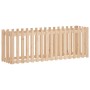 Arriate elevado jardín con valla madera maciza pino 200x50x70cm en Macetas y jardineras | Comprar online en Foru.es