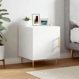 Weißer Nachttisch aus Holzwerkstoff, 40 x 40 x 50 cm von vidaXL, Nachttische - Ref: Foro24-827532, Preis: 39,01 €, Rabatt: %