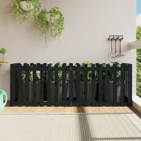 Arriate elevado jardín con valla madera pino negro 200x50x70cm en Macetas y jardineras | Comprar online en Foru.es