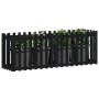 Arriate elevado jardín con valla madera pino negro 200x50x70cm en Macetas y jardineras | Comprar online en Foru.es
