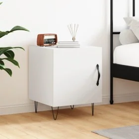 Mesita de noche madera de ingeniería blanco 40x40x50 cm de vidaXL, Mesitas de noche - Ref: Foro24-827548, Precio: 37,80 €, De...