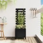 Jardinera con estantería madera maciza pino negro 39x39,5x114cm en Macetas y jardineras | Comprar online en Foru.es