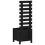 Jardinera con estantería madera maciza pino negro 39x39,5x114cm en Macetas y jardineras | Comprar online en Foru.es