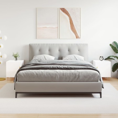 Mesitas noche 2 uds madera ingeniería blanco brillo 40x40x50 cm de vidaXL, Mesitas de noche - Ref: Foro24-827537, Precio: 70,...