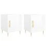 Bedside tables 2 units engineered wood glossy white 40x40x50 cm by vidaXL, Nightstands - Ref: Foro24-827537, Price: 69,88 €, ...