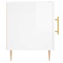 Mesitas noche 2 uds madera ingeniería blanco brillo 40x40x50 cm de vidaXL, Mesitas de noche - Ref: Foro24-827537, Precio: 70,...