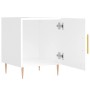 Mesitas noche 2 uds madera ingeniería blanco brillo 40x40x50 cm de vidaXL, Mesitas de noche - Ref: Foro24-827537, Precio: 70,...