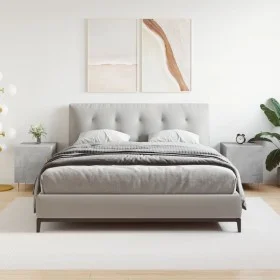Mesitas noche 2 uds madera ingeniería gris hormigón 40x40x50 cm de vidaXL, Mesitas de noche - Ref: Foro24-827541, Precio: 47,...