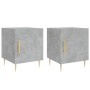 Mesitas noche 2 uds madera ingeniería gris hormigón 40x40x50 cm de vidaXL, Mesitas de noche - Ref: Foro24-827541, Precio: 47,...