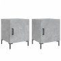 Mesitas noche 2 uds madera ingeniería gris hormigón 40x40x50 cm de vidaXL, Mesitas de noche - Ref: Foro24-827573, Precio: 52,...