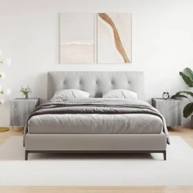 Mesitas noche 2 uds madera ingeniería gris Sonoma 40x40x50 cm de vidaXL, Mesitas de noche - Ref: Foro24-827545, Precio: 65,38...