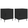 Mesitas de noche 2 uds madera de ingeniería negro 40x40x50 cm de vidaXL, Mesitas de noche - Ref: Foro24-827599, Precio: 55,22...