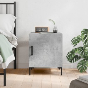 Mesita de noche madera de ingeniería gris hormigón 40x40x50 cm de vidaXL, Mesitas de noche - Ref: Foro24-827572, Precio: 33,7...