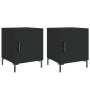 Mesitas de noche 2 uds madera de ingeniería negro 40x40x50 cm de vidaXL, Mesitas de noche - Ref: Foro24-827567, Precio: 54,20...