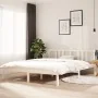 Estructura de cama madera maciza blanca King Size 150x200 cm de vidaXL, Camas y somieres - Ref: Foro24-814890, Precio: 114,79...