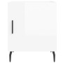 Mesita de noche madera de ingeniería blanco brillo 40x40x50 cm de vidaXL, Mesitas de noche - Ref: Foro24-827600, Precio: 32,8...