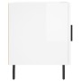Mesita de noche madera de ingeniería blanco brillo 40x40x50 cm de vidaXL, Mesitas de noche - Ref: Foro24-827600, Precio: 32,8...