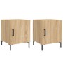 Mesitas noche 2 uds madera ingeniería roble Sonoma 40x40x50 cm de vidaXL, Mesitas de noche - Ref: Foro24-827571, Precio: 52,3...