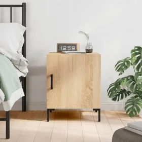 Mesita de noche madera de ingeniería roble Sonoma 40x40x50 cm de vidaXL, Mesitas de noche - Ref: Foro24-827570, Precio: 40,70...