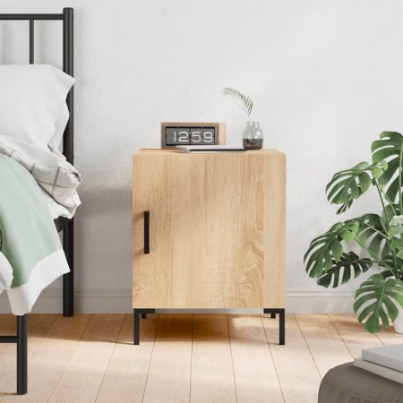 Mesita de noche madera de ingeniería roble Sonoma 40x40x50 cm de vidaXL, Mesitas de noche - Ref: Foro24-827570, Precio: 41,20...