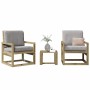 Juego de muebles de jardín 3 pzas madera de pino impregnada en Conjuntos de jardín | Comprar online en Foru.es