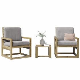 Juego de muebles de jardín 3 pzas madera de pino impregnada en Conjuntos de jardín | Comprar online en Foru.es