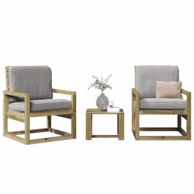 Juego de muebles de jardín 3 pzas madera de pino impregnada en Conjuntos de jardín | Comprar online en Foru.es