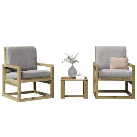 Juego de muebles de jardín 3 pzas madera de pino impregnada en Conjuntos de jardín | Comprar online en Foru.es