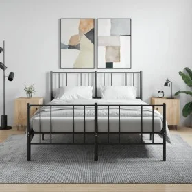 Mesitas noche 2 uds madera ingeniería roble Sonoma 40x40x50 cm de vidaXL, Mesitas de noche - Ref: Foro24-827555, Precio: 45,5...