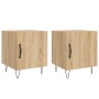 Mesitas noche 2 uds madera ingeniería roble Sonoma 40x40x50 cm de vidaXL, Mesitas de noche - Ref: Foro24-827555, Precio: 45,9...