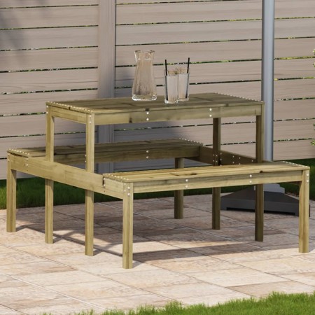 Mesa de pícnic madera pino impregnada 110x134x75 cm en Mesas de jardín | Comprar online en Foru.es