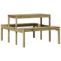 Mesa de pícnic madera pino impregnada 110x134x75 cm en Mesas de jardín | Comprar online en Foru.es