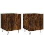 Mesitas noche 2 uds madera ingeniería roble ahumado 40x40x50 cm de vidaXL, Mesitas de noche - Ref: Foro24-827559, Precio: 45,...