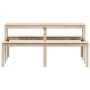 Mesa de pícnic madera maciza de pino 160x134x75 cm en Mesas de jardín | Comprar online en Foru.es