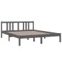Estructura de cama madera maciza gris King Size 150x200 cm de vidaXL, Camas y somieres - Ref: Foro24-814891, Precio: 142,03 €...