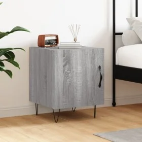 Sonoma gray engineered wood bedside table 40x40x50 cm by vidaXL, Nightstands - Ref: Foro24-827560, Price: 37,87 €, Discount: %