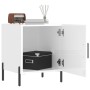 Mesita de noche madera de ingeniería blanco brillo 40x40x50 cm de vidaXL, Mesitas de noche - Ref: Foro24-827584, Precio: 32,8...