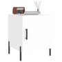 Mesita de noche madera de ingeniería blanco brillo 40x40x50 cm de vidaXL, Mesitas de noche - Ref: Foro24-827584, Precio: 32,8...