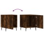 Mesitas noche 2 uds madera ingeniería roble ahumado 40x40x50 cm de vidaXL, Mesitas de noche - Ref: Foro24-827607, Precio: 53,...