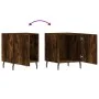Nachttische, 2 Stück, Holzwerkstoff, geräucherte Eiche, 40 x 40 x 50 cm von vidaXL, Nachttische - Ref: Foro24-827607, Preis: ...