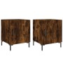 Mesitas noche 2 uds madera ingeniería roble ahumado 40x40x50 cm de vidaXL, Mesitas de noche - Ref: Foro24-827575, Precio: 51,...